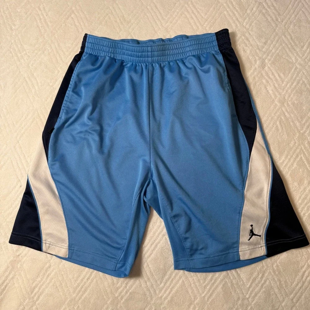 Athletic Basketball Jordan Dri-FIT Shorts Mens M Blue Navy Colorblock